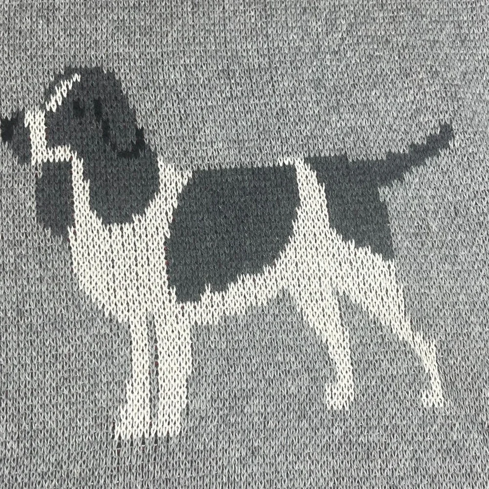 Holiday Dog Blanket Sweater Knit 50x60 Cotton Throw Dachshund Spaniel Christmas
